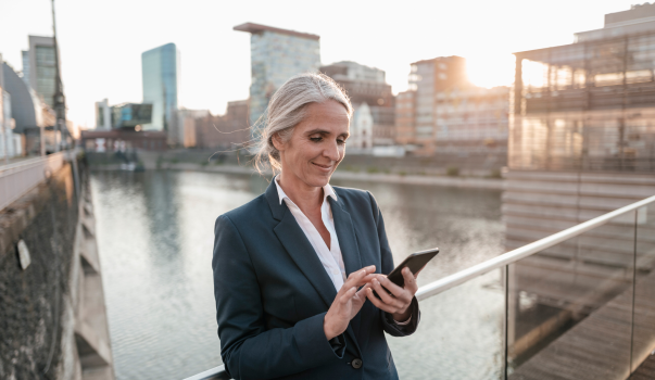 woman with a phone on her hands